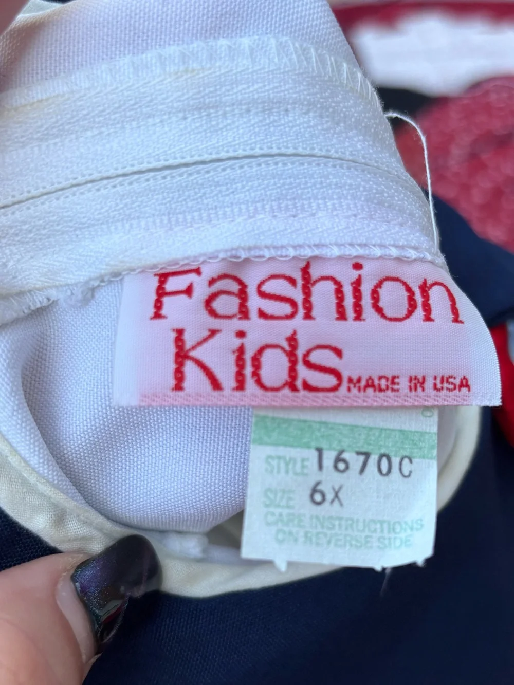 VINTAGE FASHION KIDS RED WHITE BLUE SAILOR DRESS SIZE 6X